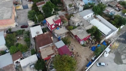 Gizemli Kazının Yapıldığı Ev Havadan Görüntülendi