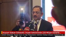 Kayseri Bakan Özhaseki: İnşaat Sektöründe 220 Milyar Dolarlık Portföyümüz Var