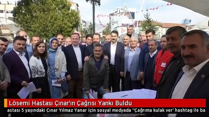 Lösemi Hastası Çınar'ın Çağrısı Yankı Buldu
