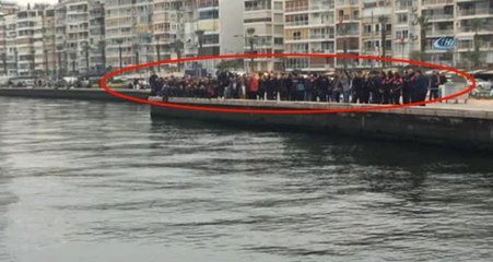İzmir'de Denizde Erkek Cesedi Bulundu, Vatandaşlar Görmek İçin Kuyruğa Girdi!