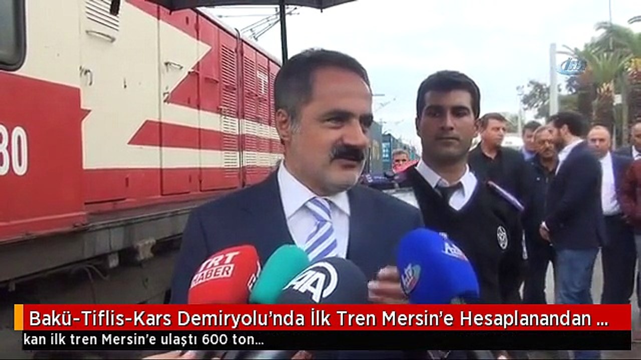 Bakü-Tiflis-Kars Demiryolu'nda İlk Tren Mersin'e Hesaplanandan 10 Saat Erken Ulaştı