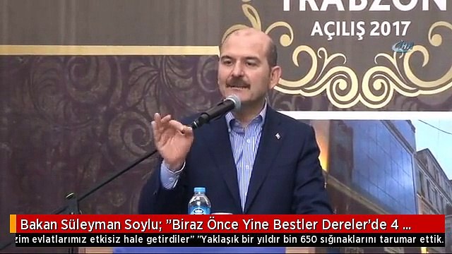Bakan Süleyman Soylu: Biraz Önce Yine Bestler Dereler'de 4 Teröristi Daha Bizim Evlatlarımız...
