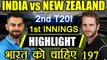 India vs New Zealand, 2nd T20 :  Virat Kohli need 197 to win series | वनइंडिया हिंदी