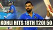India vs NZ 2nd T20I : Virat Kohli hits 18th T20I 50, India reeling under pressure | Oneindia News
