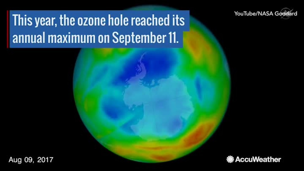 Ozone hole over Antarctica reaches annual maximum level, it's the lowest since 1988