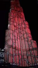 Highest building/Burj Khalifa in the world with beautiful lighting