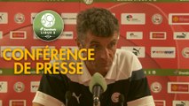 Conférence de presse Nîmes Olympique - Quevilly Rouen Métropole (4-1) : Bernard BLAQUART (NIMES) - Emmanuel DA COSTA (QRM) - 2017/2018