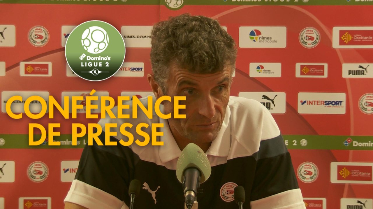 Conférence de presse Nîmes Olympique - Quevilly Rouen Métropole (4-1) : Bernard BLAQUART (NIMES) - Emmanuel DA COSTA (QRM) - 2017/2018