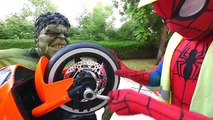 MINI POCKET BIKE WHEEL FELL OFF!! w/ Learn Colors & Johny Johny Yes Papa Nursery SONG