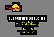 Que Precio Tiene El Cielo - Marc Anthony (Karaoke)