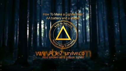 How To Make a Lighter from AA battery and a staple Also known as a prison lighter