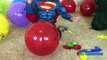 SURPRISE TOYS GIANT BALLOON POP CHALLENGE Batman vs Superman Disney Cars Toys Thomas and F
