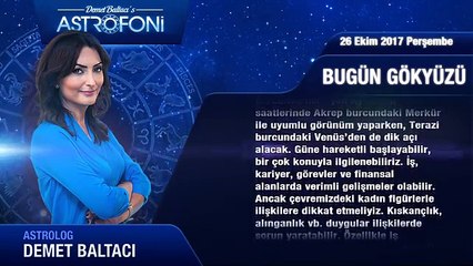 Günlük Burç Yorumu 26 Ekim 2017 Perşembe, Astroloji, Burçlar