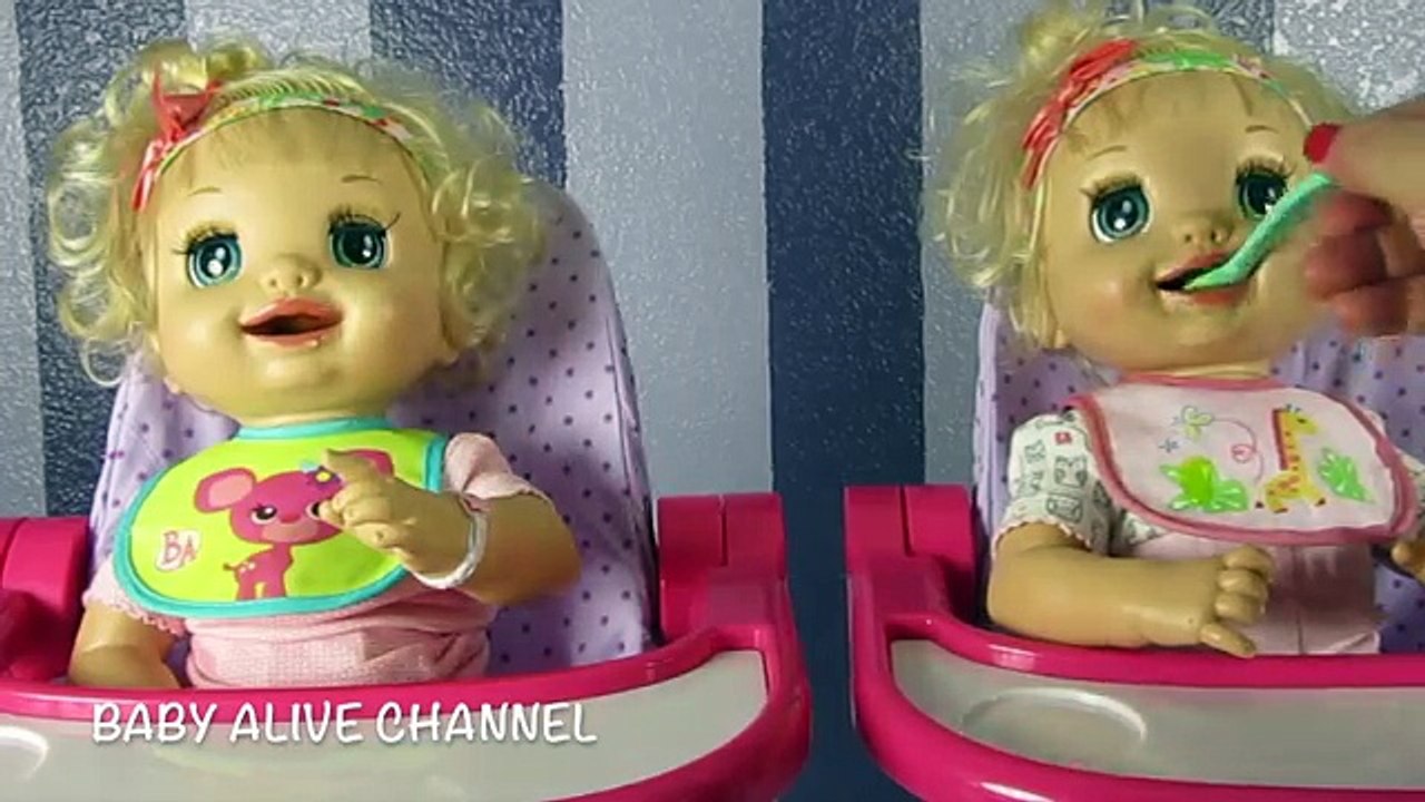 My Baby Alive Learns to Potty Twins Details + Feeding + Changing Video