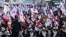 Manifestaciones en Seúl por visita de Trump, en gira asiática