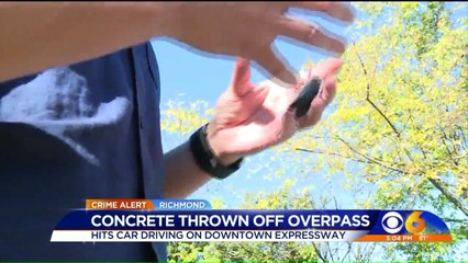 Richmond Man Says Teens on Overpass Tossed Chunk of Concrete at His Car