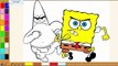 Spongebob Squarepants Coloring - How to Draw and Coloring Pages - Learn Color for Kids