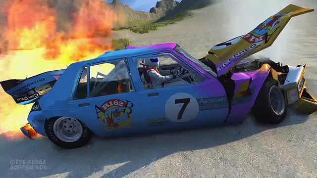 Опасное вождение Гонщик Стиг Краш тест манекены BeamNG Аварии столкновения Мультик игра про машинки