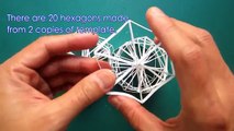 DIY lamp (geodesic sphere) - learn how to make a paper lamp/lantern from geometric shapes - EzyCraft