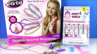 Cra-Z-Art Shimmer n Sparkle Crystal Sparkle Bracelets! DIY Bracelets with FUN Beads! Lip Gloss!