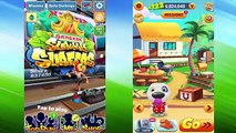 Talking Tom Gold Run Wild West VS Subway Surfers Bangkok Прохождение 12