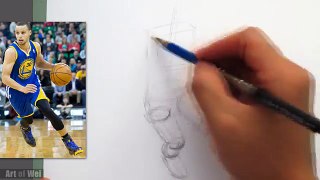 How to Draw Steph Curry Dribbling - Figure in Motion