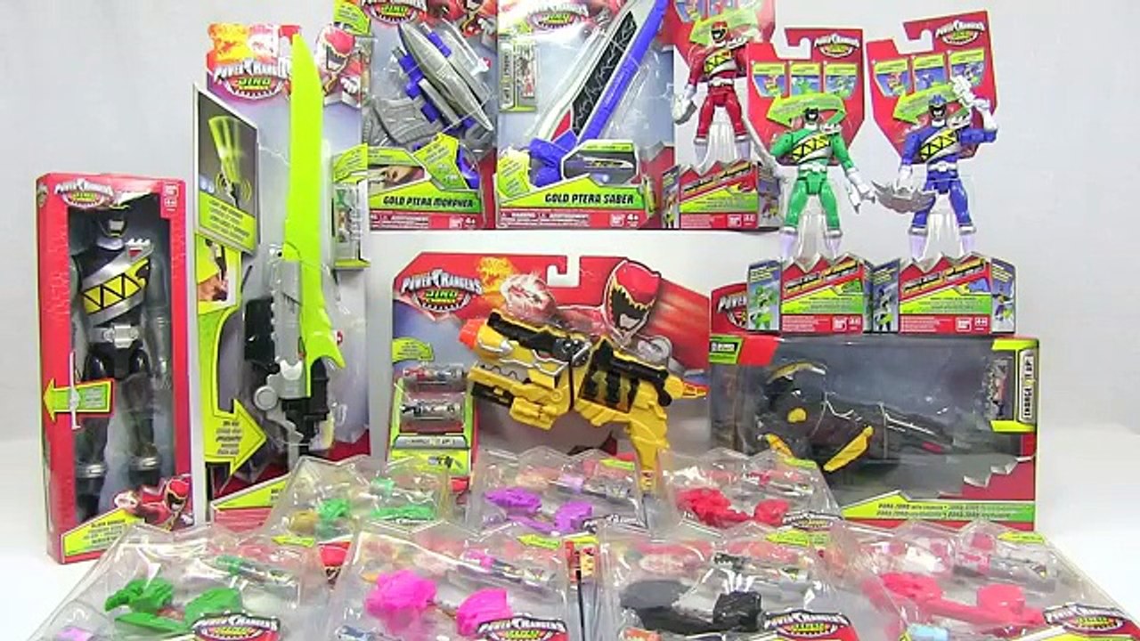 Massive Collection Power Rangers Dino Charge Toys - Morphers Mini Zords - Light Sound