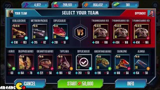 Jurassic World The Game - Diplocaulus Vs The Indominus Rex Victory!