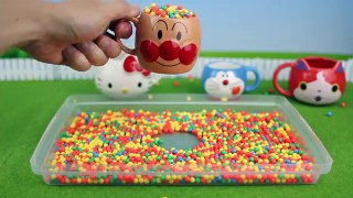 アンパンマン おもちゃ フェイスマグカップとバスボール Surprise Eggs Toys Anpanman