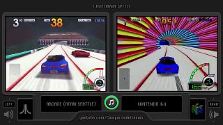 California Speed (Arcade vs Nintendo 64) Side by Side Comparison