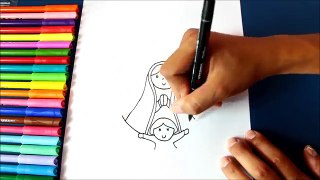 Cómo Dibujar la Virgen de Guadalupe | How to Draw the Virgin of Guadalupe - 1/5