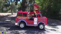 Red Fire Engine Truck Electric Battery Powered 12V Ride On Fireman Rescue Batman Ckn Toys