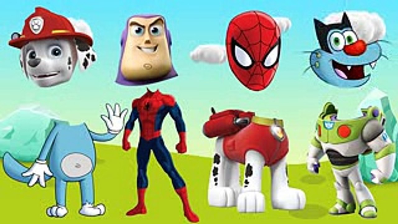 Wrong Heads Cartoon Spiderman Marshall Minions Oggy and the Cockroaches