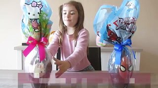 Especial de Pascua 2016 2 - Easter Eggs Opening + Toys Spiderman, Hello Kitty
