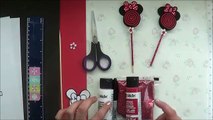 PALETAS DE MINNIE HECHAS CON FOAMY O GOMA EVA