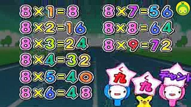 [まめきゅんの九九ラップ#08] ラップでおぼえよ　九九８段 【MAMEKYUNN】