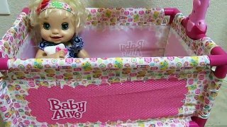 BABY ALIVE Learns to Potty goes pee in her toilet + SURPRISE Gumball Machine + feeding + changing!
