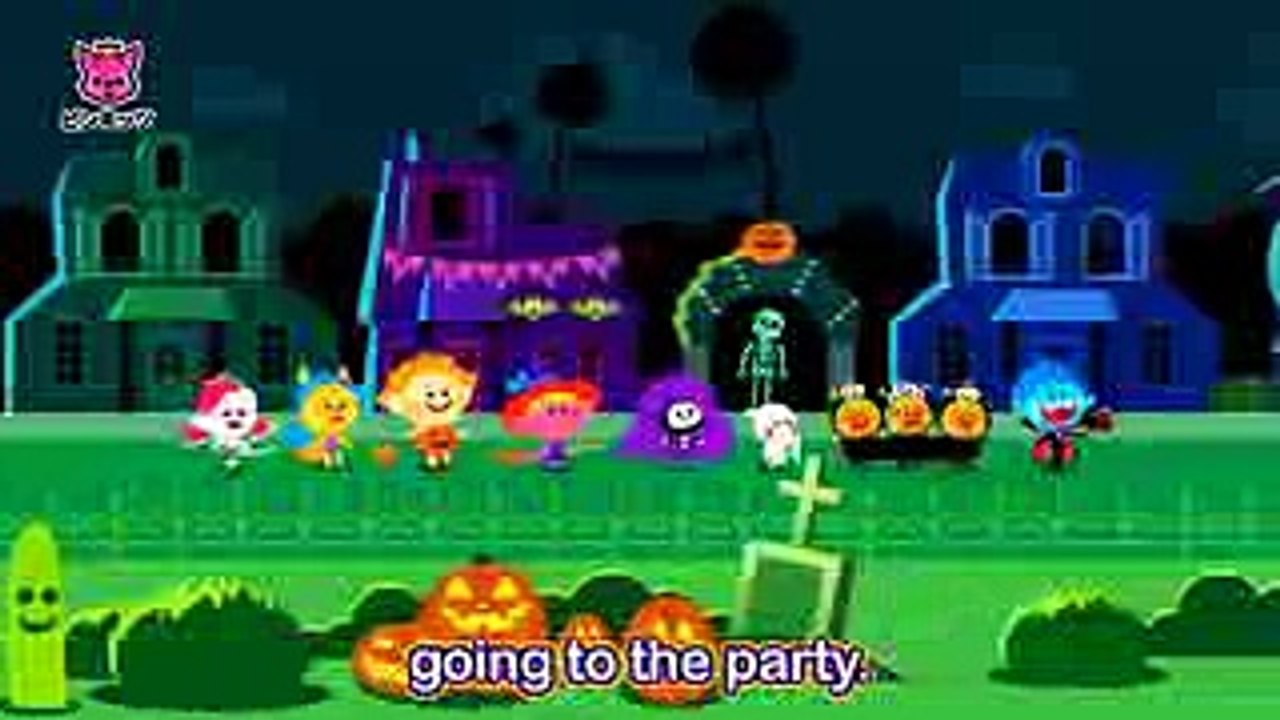 Ten Little Spooky Kids  ハロウィンソング  ピンキッツ英語童謡