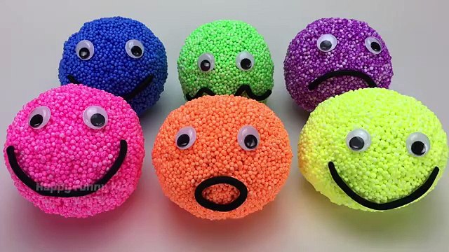 Play Foam Smiley Happy Sad Face Surprise Eggs Snoopy Spiderman Disney Pixar Car Finding Dory Mashems