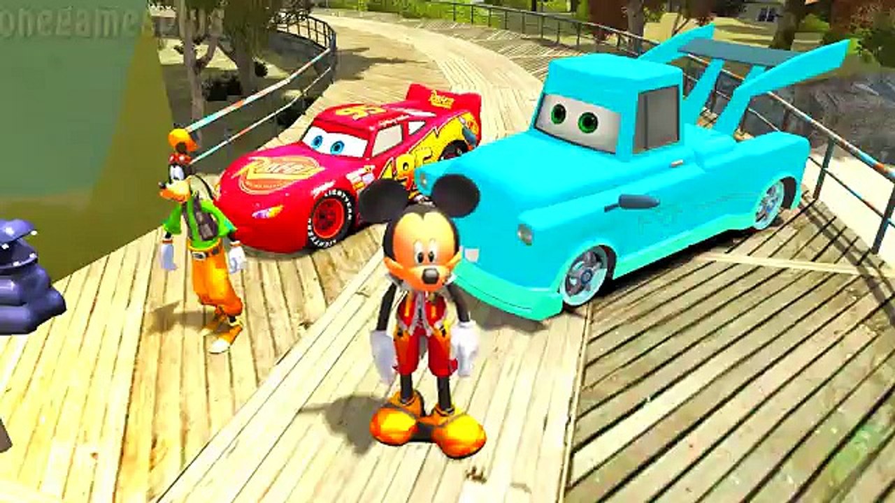 Childrens Songs Disney cars Lightning McQueen & Tokio Mater Goofy & Mickey Mouse