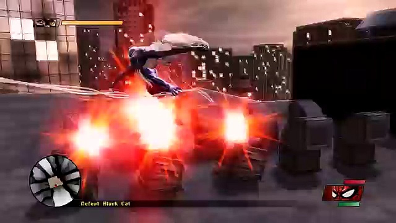 The Amazing Spider Man vs Black Cat fight & love scene on the roof
