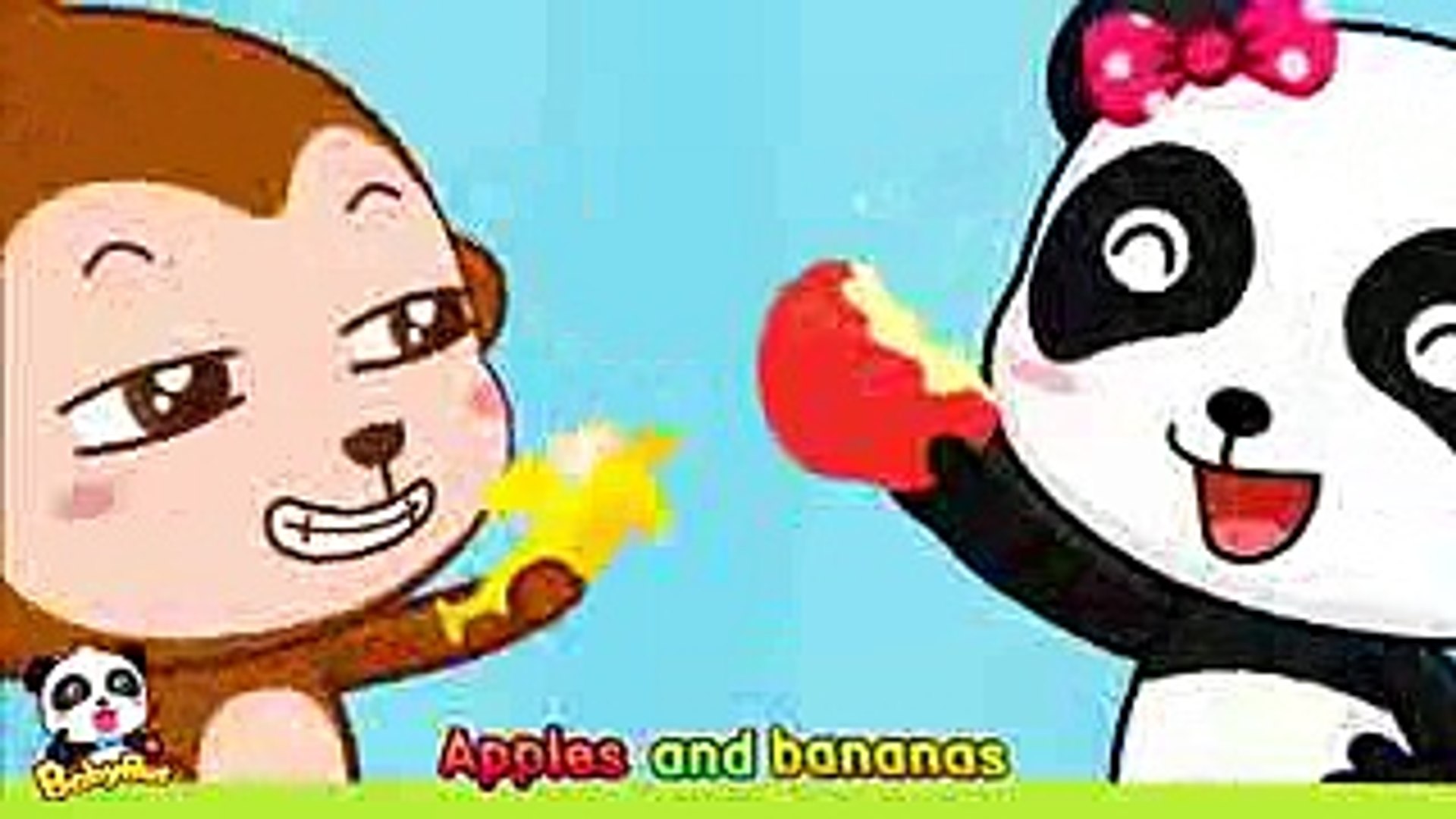 Apples And Bananas リンゴとバナナ くだもののうた 赤ちゃんが喜ぶ英語の歌 子供の歌 童謡 アニメ 動画 Babybus Video Dailymotion