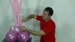 como hacer columnas de globos - decoracion con globos - decoracion para baby shower