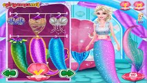 Disney Princess Mermaids Ariel Elsa Salon Makeup And Dress Up Game for Little Kids