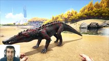 ARK Survival Evolved Kaprosuchus VS Carbonemys Batalla dinosaurios arena gameplay español