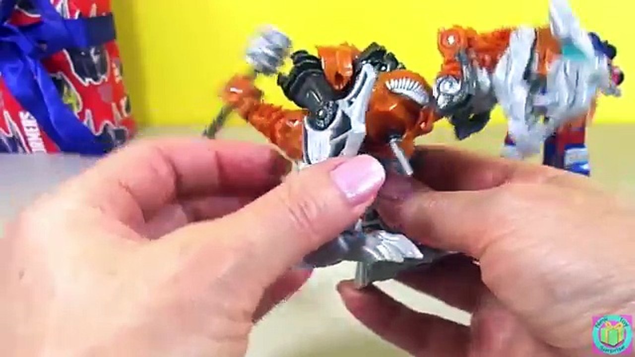 Transformers Optimus Prime Grimlock & Snarl Power Attackers Dinobots Transform and Play