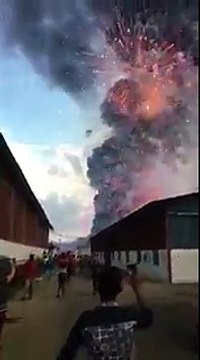 FIREWORKS FACTORY EXPLODED IN TANGERANG INDONESIA.