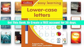 Read Online  Lower Case Letters Age 3-5 Wipe Clean Activity Book (Collins Easy Learning Preschool)