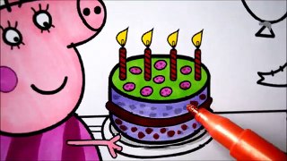 PEPPA PIG Coloring Book Pages Kids Fun Art Activities For Children Learning Rainbow Colors Party