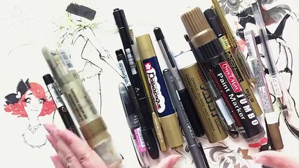 Pentel Aquash Mermaid | Sketchbook Video Challenge: Day Three